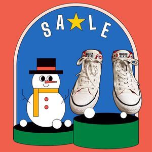 Converse White Sneakers Chuck Taylor All Star-Women's Size 11.5